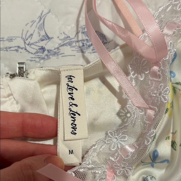 For Love And Lemons Floral Lace Bralette - White and Pink - Picture 5 of 7